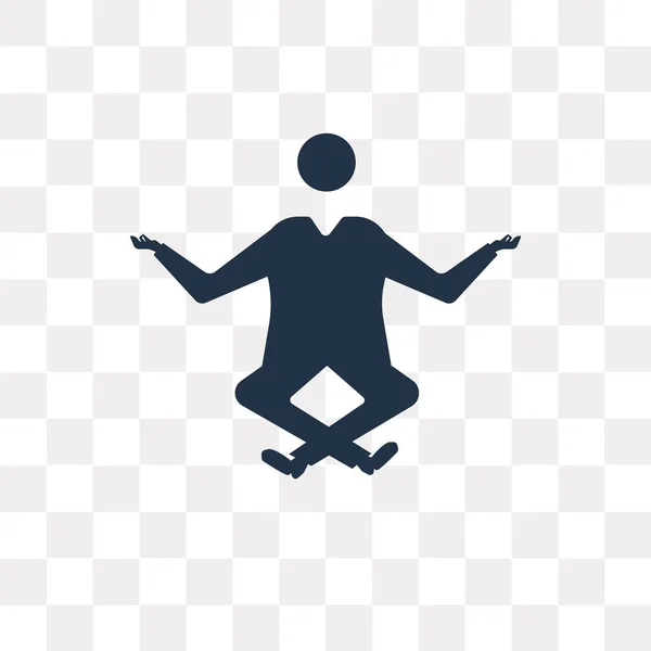 Icône Vectorielle Yoga Isolé Sur Fond Transparent Concept Transparence Yoga — Image vectorielle
