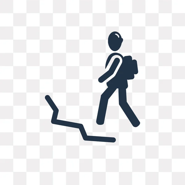 Hombre Hike Icono Vectorial Aislado Sobre Fondo Transparente Hombre Hike — Vector de stock