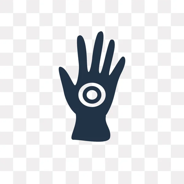 Henna Gemaltes Hand Vektor Symbol Isoliert Auf Transparentem Hintergrund Henna — Stockvektor