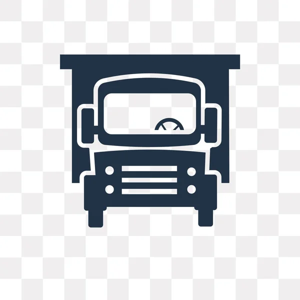 Ícone Vetor Caminhão Carga Isolado Fundo Transparente Conceito Transparência Caminhão — Vetor de Stock