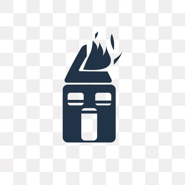 Icono Vector Fuego Aislado Sobre Fondo Transparente Concepto Transparencia Fuego — Vector de stock