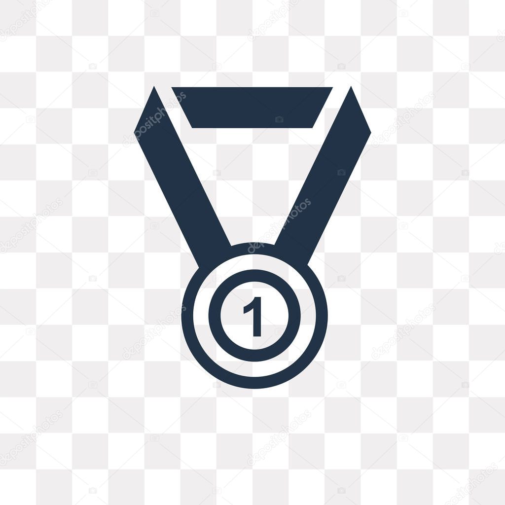 Medal vector icon isolated on transparent background, Medal transparency concept can be used web and mobile