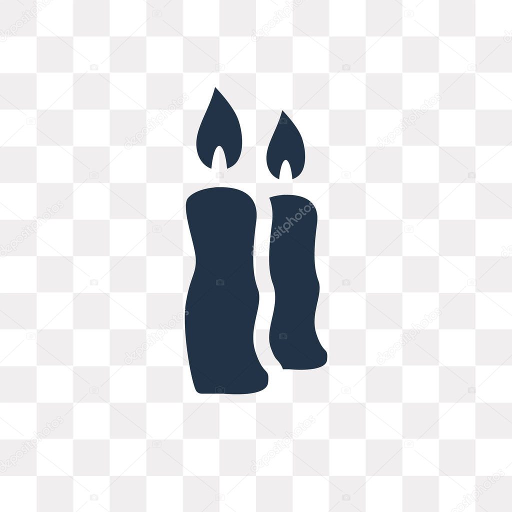 Candle vector icon isolated on transparent background, Candle transparency concept can be used web and mobile
