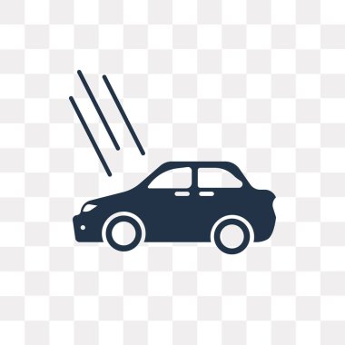 Saydam arka plan üzerinde araba saydamlık kavramı izole araba vektör simge kullandığınız web ve mobil olabilir
