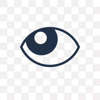 Saydam arka plan üzerinde göz saydamlık kavramı izole göz vektör simge kullandığınız web ve mobil olabilir