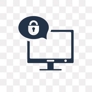 Kullandığınız web ve mobil bilgisayar vektör simge şeffaf arka plan üzerinde bilgisayar saydamlık kavramı izole olabilir