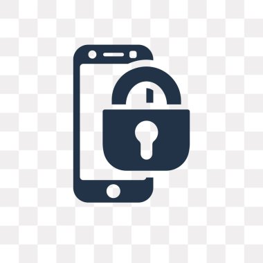 Saydam arka plan üzerinde kilit saydamlık kavramı izole kilit vektör simgesi olabilir kullanılan web ve mobil