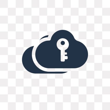 Saydam arka plan üzerinde bulut saydamlık kavramı izole bulut vektör simge kullandığınız web ve mobil olabilir