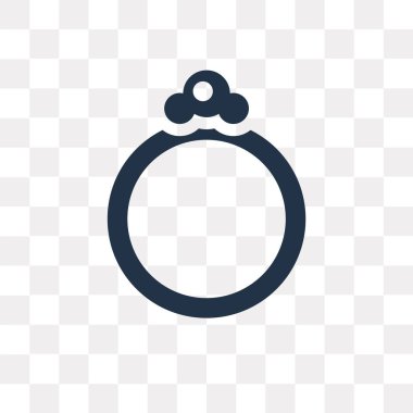 Saydam arka plan üzerinde yüzük saydamlık kavramı izole yüzük vektör simge kullandığınız web ve mobil olabilir