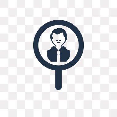 Saydam arka plan üzerinde iş arama saydamlık kavramı izole iş arama vektör simge kullandığınız web ve mobil olabilir