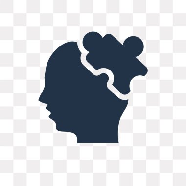 Saydam arka plan üzerinde bulmaca saydamlık kavramı izole bulmaca vektör simge kullandığınız web ve mobil olabilir