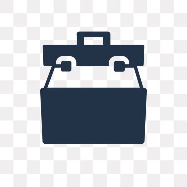 Saydam arka plan üzerinde portföy saydamlık kavramı izole portföy vektör simge kullandığınız web ve mobil olabilir