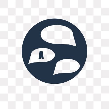 Saydam arka plan üzerinde dil saydamlık kavramı izole dil vektör simge kullandığınız web ve mobil olabilir