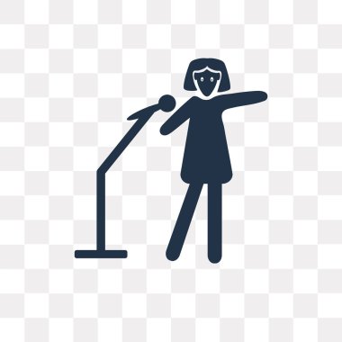 Kadın şarkı şeffaf arka plan, kadın şarkı mikrofon saydamlık kavramı ile izole mikrofon vektör simgesi ile kullanılan web ve mobil olabilir