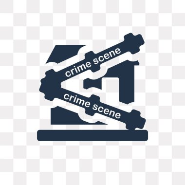 Saydam arka plan üzerinde suç sahne saydamlık kavramı izole suç sahne vektör simge kullandığınız web ve mobil olabilir