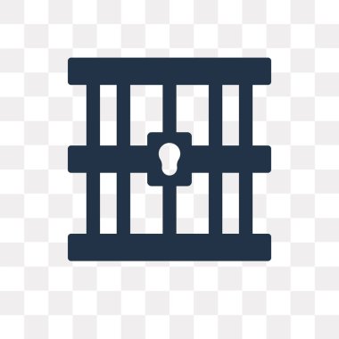Saydam arka plan üzerinde hapishane saydamlık kavramı izole hapishane vektör simge kullandığınız web ve mobil olabilir