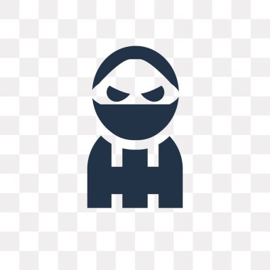 Saydam arka plan üzerinde hırsız saydamlık kavramı izole hırsız vektör simge kullandığınız web ve mobil olabilir