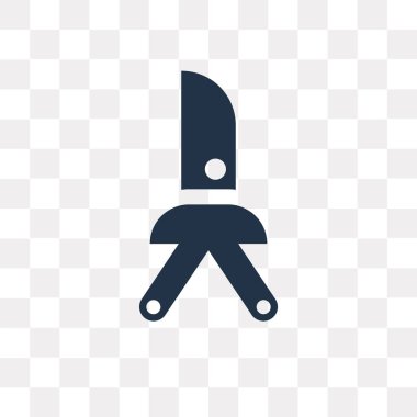 Saydam arka plan üzerinde kelebek bıçak saydamlık kavramı izole kelebek bıçak vektör simge kullandığınız web ve mobil olabilir