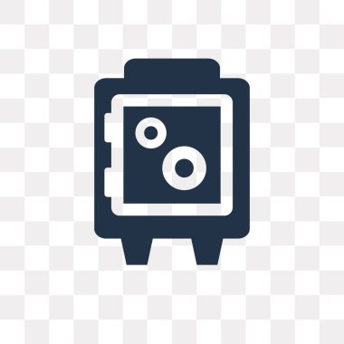 Saydam arka plan üzerinde kasa saydamlık kavramı izole kasa vektör simge kullandığınız web ve mobil olabilir