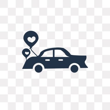 Saydam arka plan üzerinde araba saydamlık kavramı izole araba vektör simge kullandığınız web ve mobil olabilir