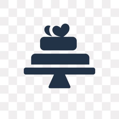 Saydam arka plan üzerinde pasta saydamlık kavramı izole kek vektör simge kullandığınız web ve mobil olabilir