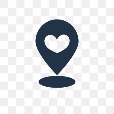 Saydam arka plan üzerinde yer saydamlık kavramı izole vektör simgesi yerleştir kullanılan web ve mobil olabilir