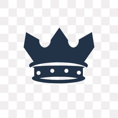 Saydam arka plan üzerinde Crown saydamlık kavramı izole taç vektör simge kullandığınız web ve mobil olabilir