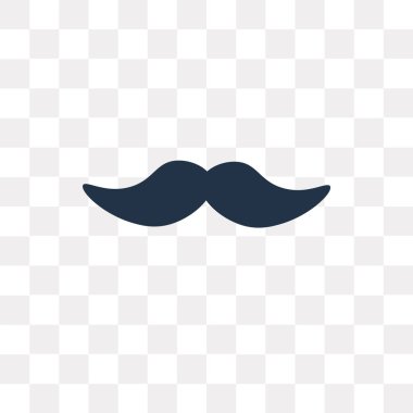 Saydam arka plan üzerinde bıyık saydamlık kavramı izole bıyık vektör simge kullandığınız web ve mobil olabilir