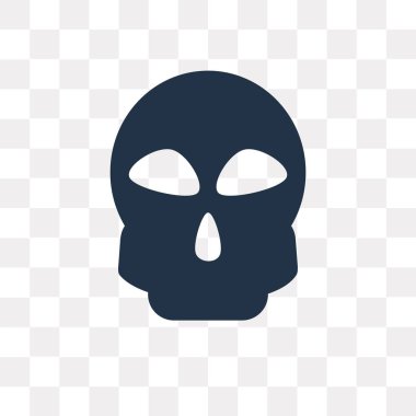 Saydam arka plan üzerinde kafatası saydamlık kavramı izole kafatası vektör simge kullandığınız web ve mobil olabilir