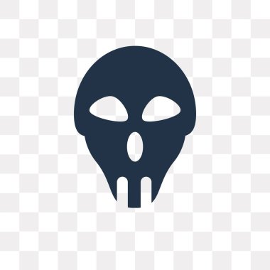 Saydam arka plan üzerinde kafatası saydamlık kavramı izole kafatası vektör simge kullandığınız web ve mobil olabilir