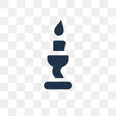 Saydam arka plan üzerinde mum saydamlık kavramı izole mum vektör simge kullandığınız web ve mobil olabilir