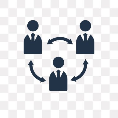 Kullandığınız web ve mobil ekip çalışması vektör simge şeffaf arka plan üzerinde ekip çalışması saydamlık kavramı izole olabilir