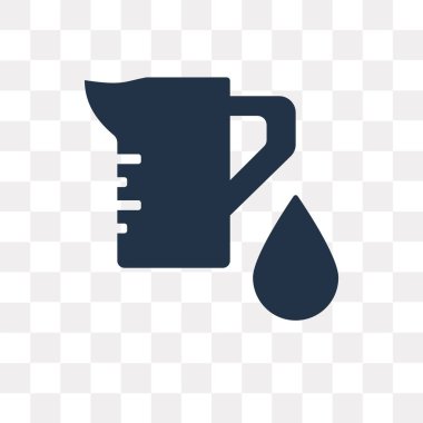 Saydam arka plan üzerinde izole Kupası vektör simge ölçme, ölçme fincan saydamlık kavramı kullanılan web ve mobil olabilir