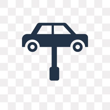 Saydam arka plan üzerinde bir araba şeffaflık kavramının mekanik Servisi izole araba vektör ikon mekanik Servisi kullanılan web ve mobil olabilir