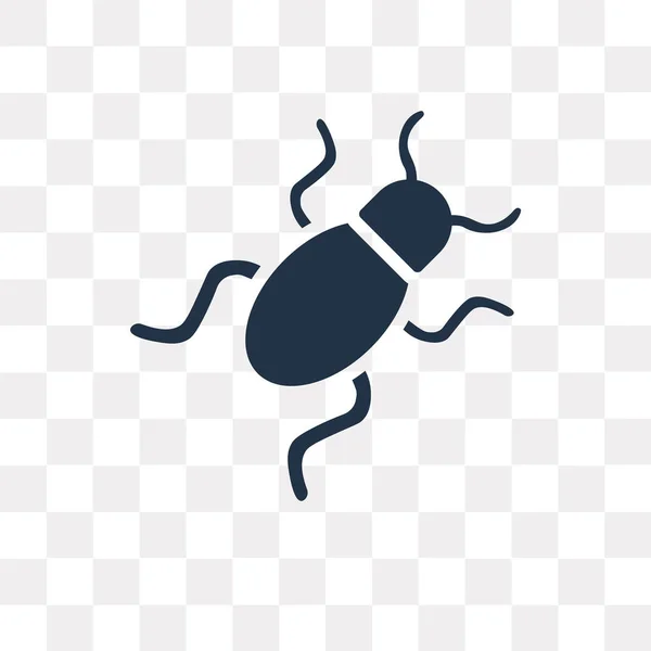 Bug Vector Icon Isolated Transparent Background Bug Transparency Concept Can — Stock Vector