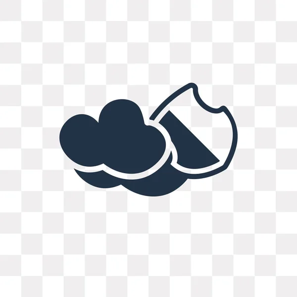 Icono Vector Nube Aislado Fondo Transparente Concepto Transparencia Nube Puede — Vector de stock