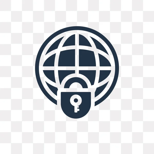 Icono Vectorial Mundial Aislado Sobre Fondo Transparente Concepto Transparencia Mundial — Archivo Imágenes Vectoriales