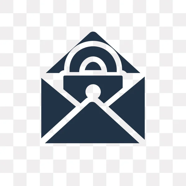 Icône Vectorielle Mail Isolé Sur Fond Transparent Concept Transparence Mail — Image vectorielle