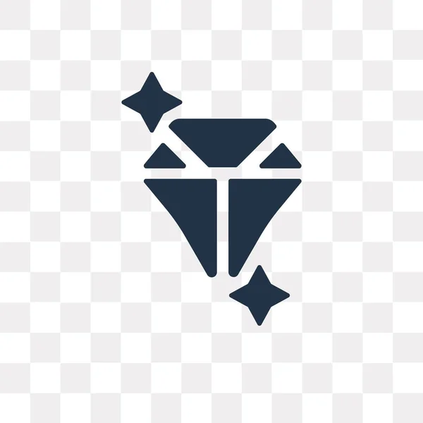 Edelstein Vektor Symbol Isoliert Auf Transparentem Hintergrund Edelstein Transparenz Konzept — Stockvektor