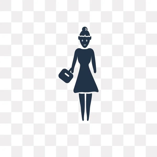 Bussines Lady Icono Vectorial Aislado Sobre Fondo Transparente Bussines Lady — Archivo Imágenes Vectoriales