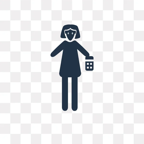 Accounter Woman Icono Vectorial Aislado Sobre Fondo Transparente Accounter Woman — Archivo Imágenes Vectoriales