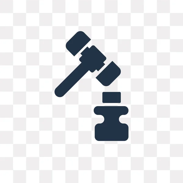 Gavel Vector Icon Isolated Transparent Background Gavel Transparency Concept Can — Stock Vector