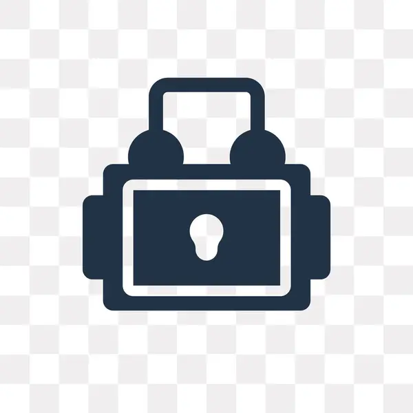 Padlock Vector Icon Isolated Transparent Background Padlock Transparency Concept Can — Stock Vector