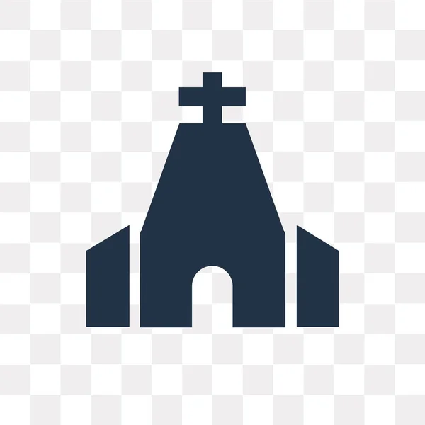 Kerk Vector Pictogram Geïsoleerd Transparante Achtergrond Kerk Transparantie Concept Kunnen — Stockvector