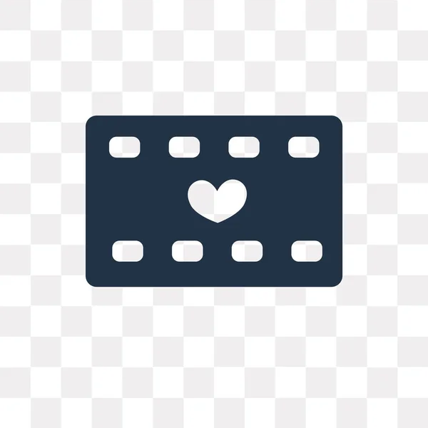 Romantic Movie Vector Icon Isolated Transparent Background Romantic Movie Transparency — Stock Vector