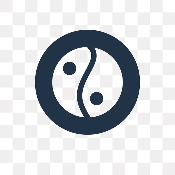 Yin Yang Vector Icon Elszigetelt Átlátszó Háttér Yin Yang Átláthatóság — Stock Vector