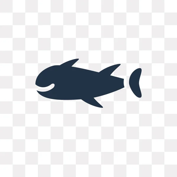 Shark Icono Vectorial Aislado Sobre Fondo Transparente Shark Concepto Transparencia — Vector de stock