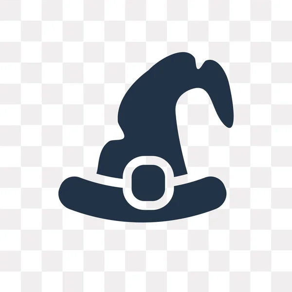 Значок Вектора Шляпы Изолирован Прозрачном Фоне Концепция Прозрачности Шляпы Использована — стоковый вектор
