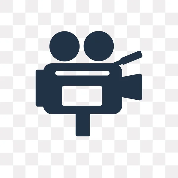 Векторный Значок Видеокамеры Изолирован Прозрачном Фоне Концепция Прозрачности Видеокамеры Использована — стоковый вектор