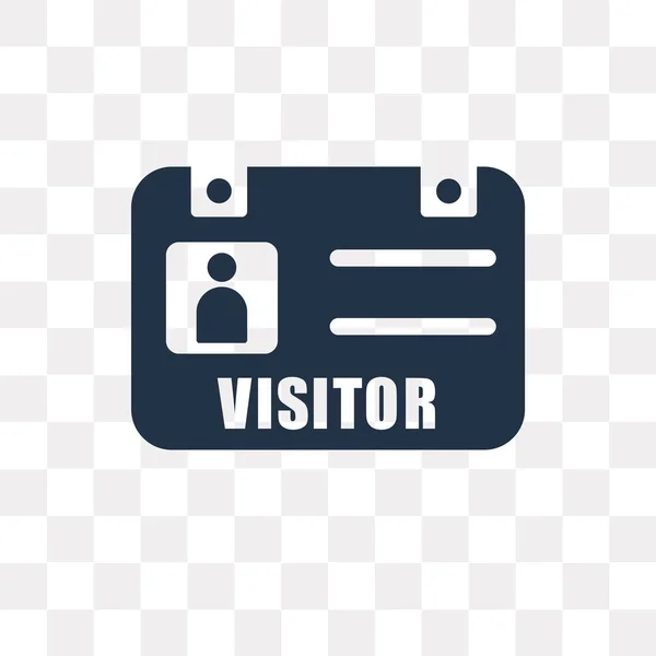 Icône Vectorielle Visiteur Isolée Sur Fond Transparent Concept Transparence Visiteur — Image vectorielle